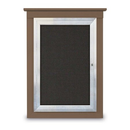 United Visual Products Single Door Enclosed Cathedral Letterboa UV1299CD-WHITE-BLACK